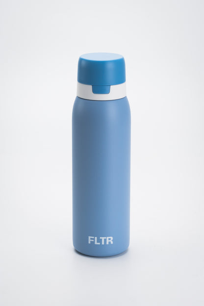 Stainless steel alkaline filter water bottle, BPA-free, designed for filtered water on-the-go. The sleek, durable stainless steel exterior ensures long-lasting use, while the advanced alkaline filter inside enhances water quality by raising pH levels and reducing impurities. Perfect for staying hydrated with clean, refreshing water anywhere. Ideal for outdoor activities, travel, and daily use